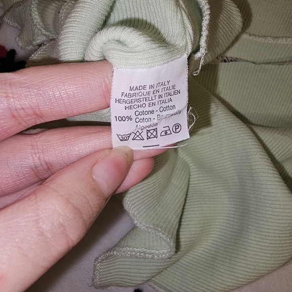 Brandy Melville Pastel Green Reverse Seam top - Picture 5 of 5